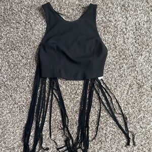 Zara black crop top new without tag